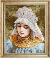 Вышивка МК-124 Русская красавица в кокошнике. 1890-е гг.