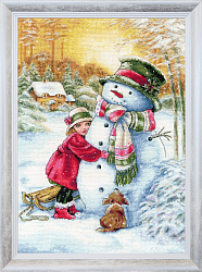 Вышивка ЧМ-087 Снеговик-великан