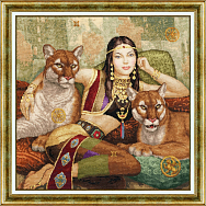 Вышивка ЧМ-079 Девушка с пумами