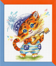 Вышивка ВК-068 Тигренок-гитарист