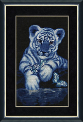 Вышивка ДЖ-011 Белый тигренок Вышивка ДЖ-011 Белый тигренок